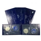5 1971 S Silver Eisenhower Ike Dollars Unc