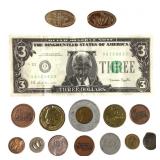 Tokens Medals Novelty Coins & Bills