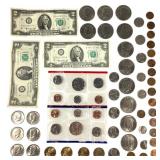 $30 + Face Value US Coin & Note Lot Ikes Susan +