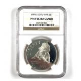 1995 S Civil War Silver Dollar Graded