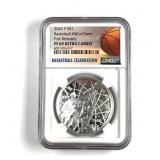 2020 P Basketball Hall of Fame Silver Dollar