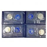 4 Silver Ike Dollars 1971 - 1974 S