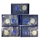 5 1971 S Silver Ike Dollars