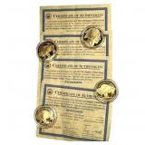 4 2012 Buffalo Nickel Tribute Tokens Large
