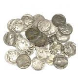 32 Buffalo Nickels w Dates