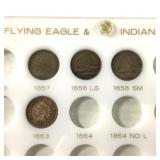 Indian Head Cents w Flying Eagles 1857 58 63