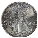 1986 American Silver Eagle Bullion Round ASE
