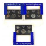 3 US Proof Sets 1970 - 1972