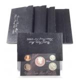 5 US Silver Proof Sets 1994 - 1998