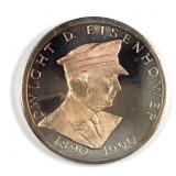 1oz .999 Silver Round Eisenhower Centennial