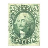 US Stamp Scott #15 Lt Writing on Back Used