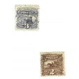 2 US Stamps Scott # 113 N Hinged & 114 Used Hinged