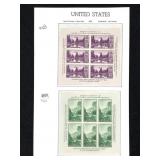 2 US 1934 Plate Blocks Scott # 758 & 763 New NH