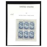 1934 Plate Block Scott # 735 New NH