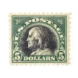 1918 - 1920 US Stamp Scott # 524 New Light Hinged