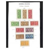 1923 - 29 US Coil Stamps Scott # 597 - 606 New NH