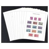 12 Pages US Stamps 1948 -59 New NH