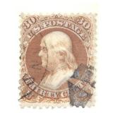 US Stamp Scott # 71 Used Light Hinged