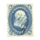 US Stamp Scott # 63 Light Writing Reverse Used