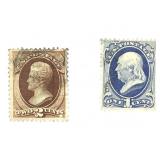 1870 / 71 US Stamps Scott # 156 & 135 Used