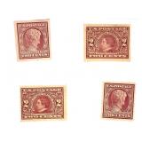 4 US Stamps 1909 Scott # 367 368 370 & 371 New NH