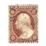US Stamp Scott # 25 Used Light Hing Write on Back