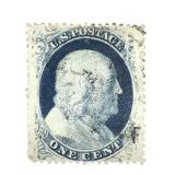 US Stamp Scott # 24 Light Hing Used