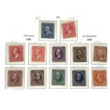 12 US Stamps 1895 Scott # 264 - 275 New 1 Cut