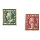 1908 - 09 US Stamps Scott # 357 & 358 New 1 Hinged