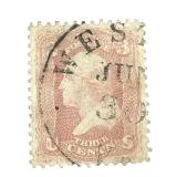 1861-62 3 Cent US Stamp Scott # 64 Used Hinged