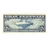 Zeppelin 1930 $2.60  US Air Mail Stamp Scott # C15