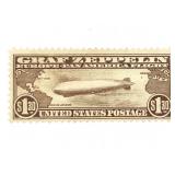 Zeppelin 1930 $1.30 US Air Mail Stamp Scott # C14