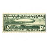 Zeppelin 1930 $.65 US Air Mail Stamp Scott # C13