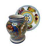 2pcs Ceramic Pottery w Veschini Domenico