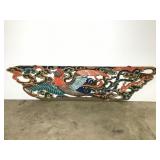 Hand Carved Polychrome Phoenix Ramma