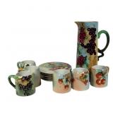 12pcs Floral Design China w Large Pitcher
