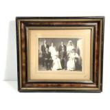 Framed Formal Wedding Portrait Early 20c