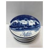 10 B&G Copenhagen Porcelain Christmas Plates 
