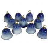 11 Bing & Grondahl Copenhagen Porcelain Bells 