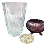 Strombergshyttan Art Glass Vase & Viking Flowerlit