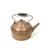12 1/2" W Copper Kettle w Wood Handle