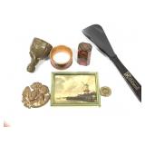 Mauchline Tartanware Needle Case Brass Bell+