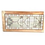 Antique Stained Glass Window 28 3/4 X 13 3/4"