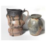 Handmade Stoneware Vase & Pitcher