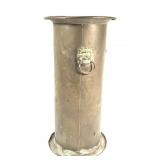 Antique Brass Umbrella Stand w Lion 21 1/2" H