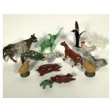 Collection of Minniature Animals - Glass Metal +
