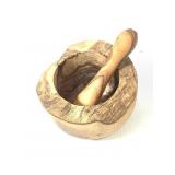 Hand-Turned Burl Mortar & Pestle