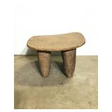 Carved African Senufo-Style Stool Damaged