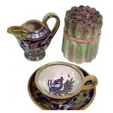 Alberto Rubboli Griffin Luster Glaze Cup Creamer +