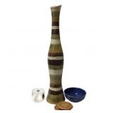 28" H Vase Longenberger Pottery Bowl +